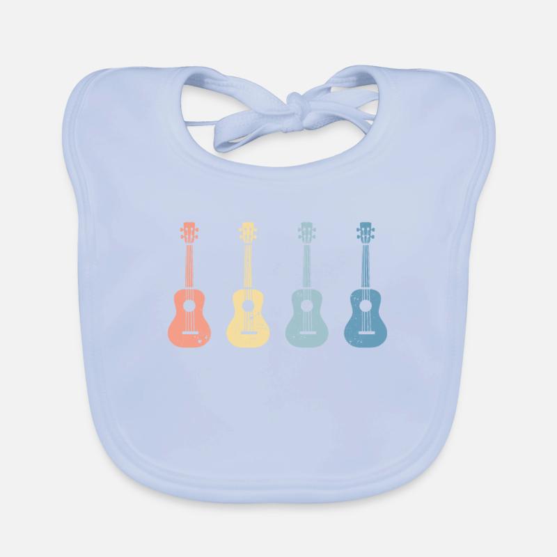 Rétro Vintage Ukulele Uke Funny Gift Bavoir bio Bébé