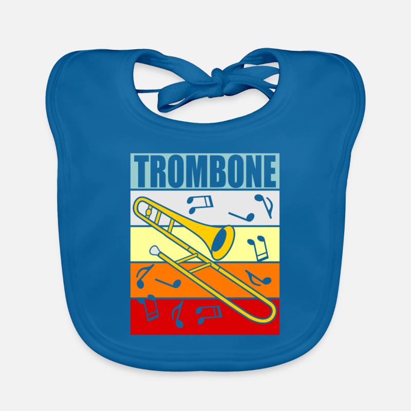 Posaune Trombone Baby Bio-Lätzchen