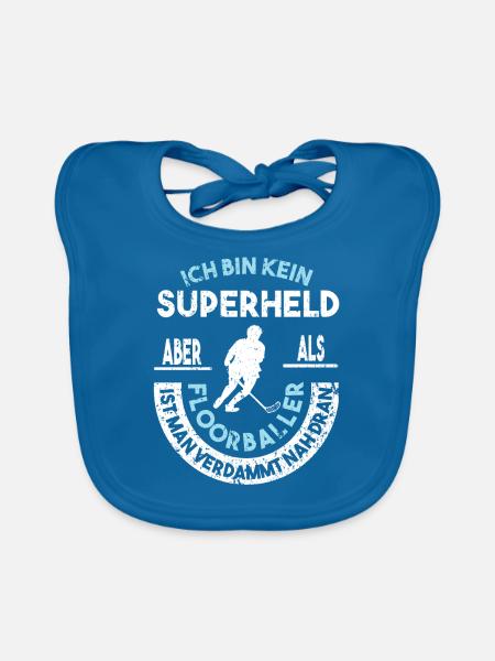 Floorball Unihockey Hockey Salibandy Innebandy - Baby Bio-Lätzchen - Pfauenblau