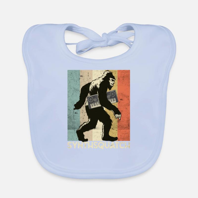 Sasquatch Bigfoot Synthesizer Analogique - Synth Nerd Bavoir bio Bébé