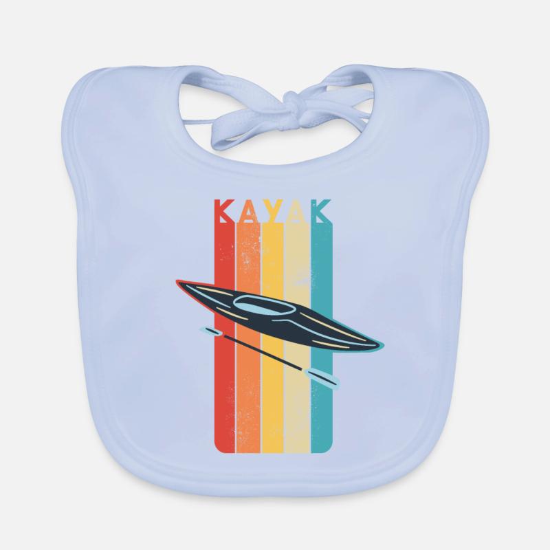 Retro Kayaking Kayak Gift for Kayaker Bavoir bio Bébé