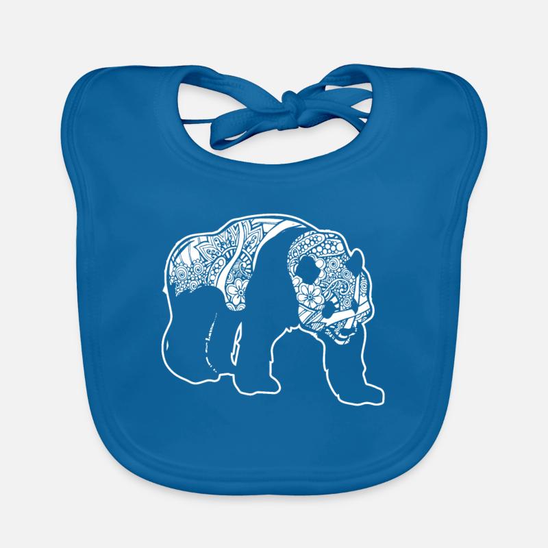 Panda géant Motif floral de panda géant Bavoir bio Bébé