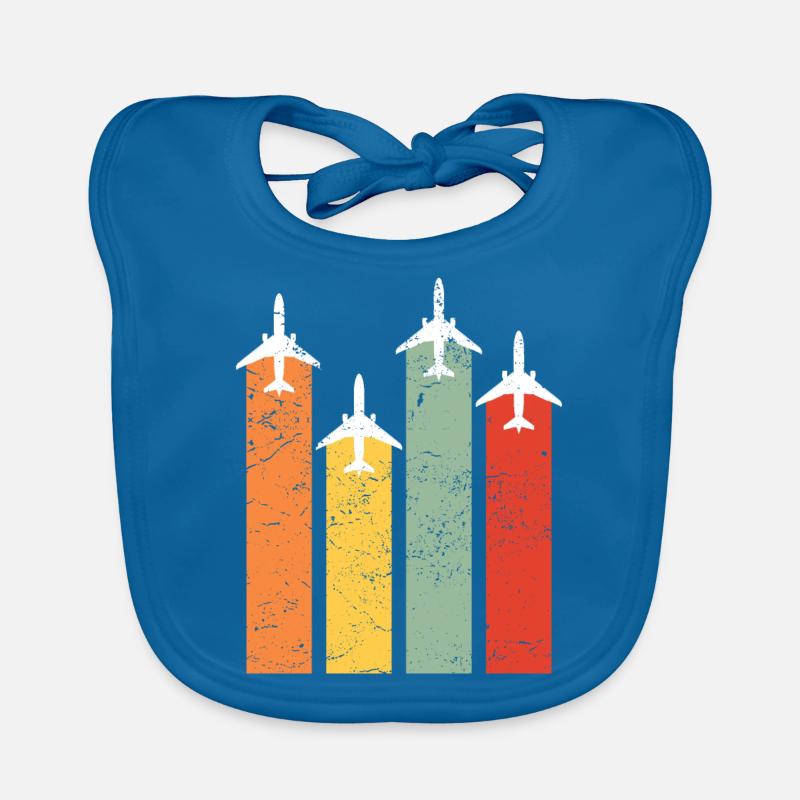 Pilot Aviation Airplane Aviator Gift Retro Organic Baby Bibs