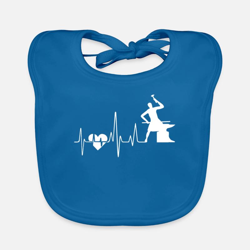 Battement de coeur de forge de forge Bavoir bio Bébé