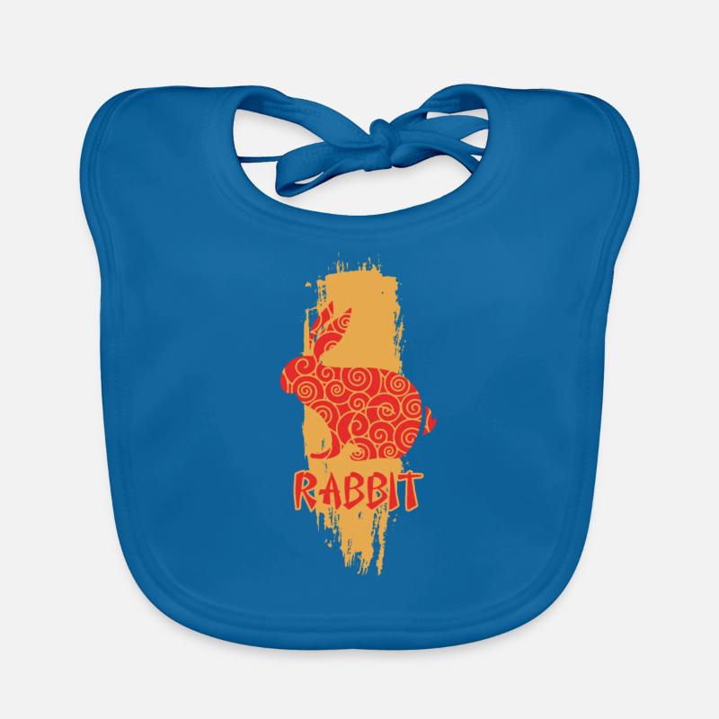 Hare element zodiac chinese horoscope Organic Baby Bibs