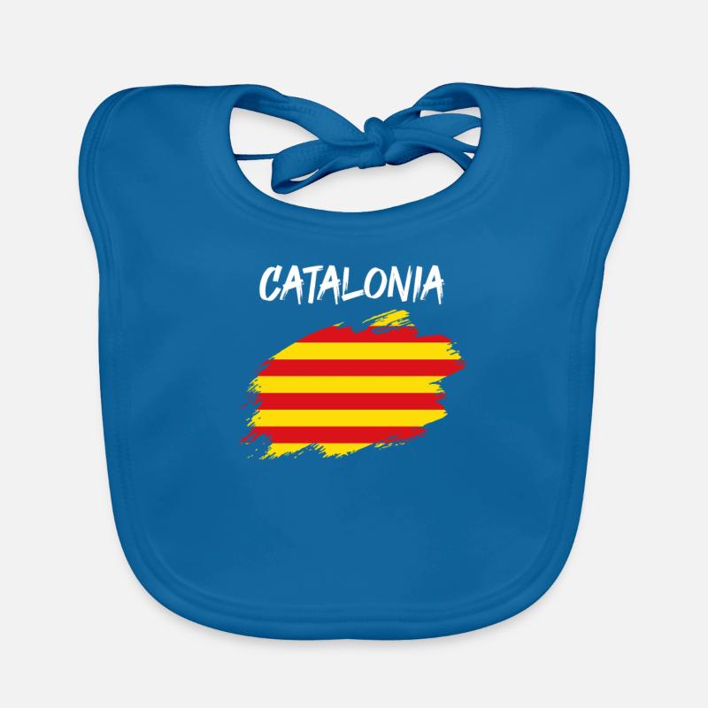 Drapeau de la Catalogne drapeau catalan Bavoir bio Bébé