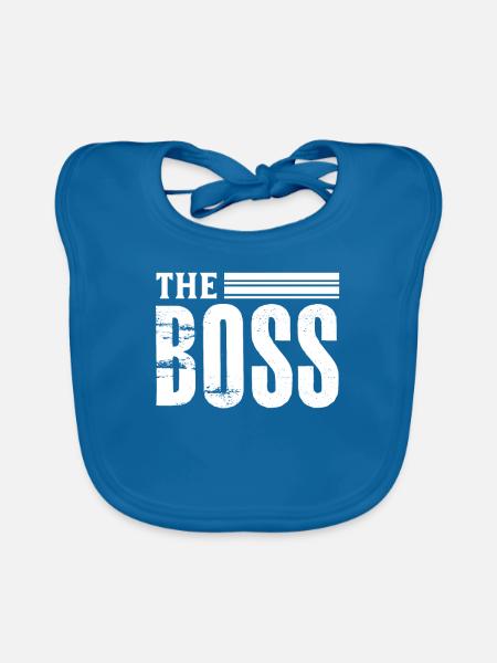 The Boss Partner für Verliebte Valentinstag - Baby Bio-Lätzchen - Pfauenblau