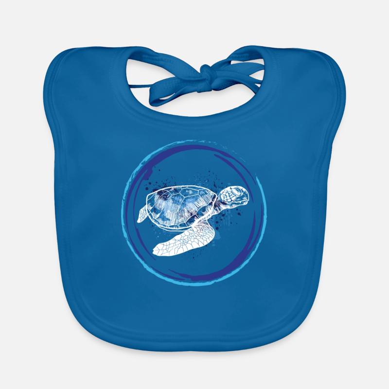 Turtle ocean kids Organic Baby Bibs