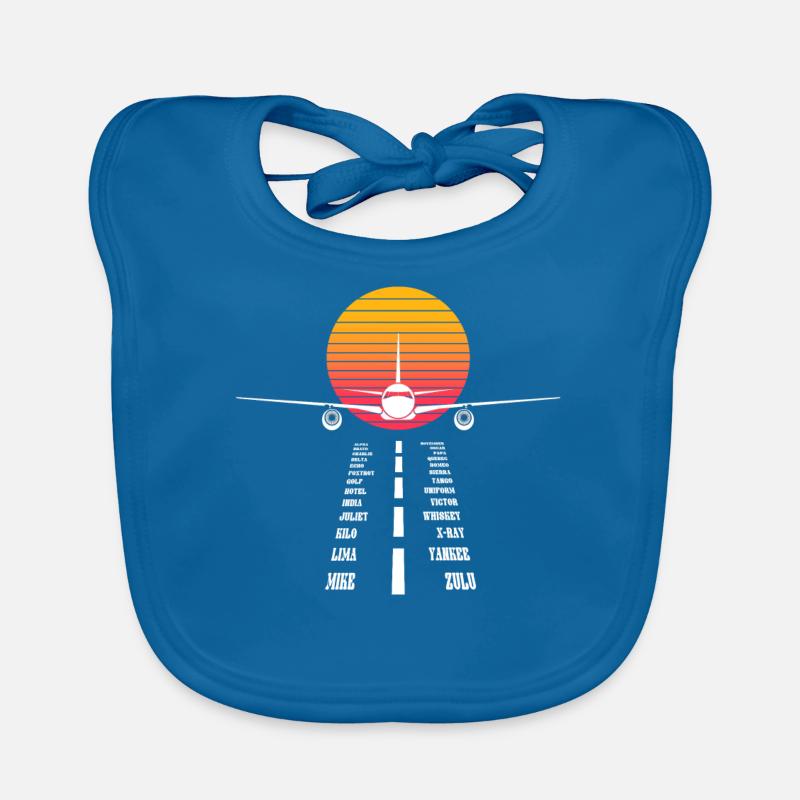 Pilot Alphabet Airplane Pilot Pilot Gift Organic Baby Bibs