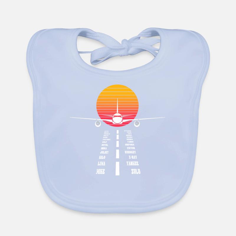 Pilot Alphabet Airplane Pilot Pilot Gift Organic Baby Bibs