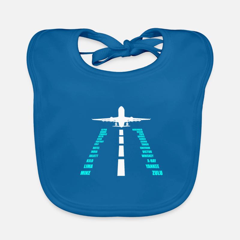 Pilot Alphabet Airplane Pilot Pilot Gift Organic Baby Bibs