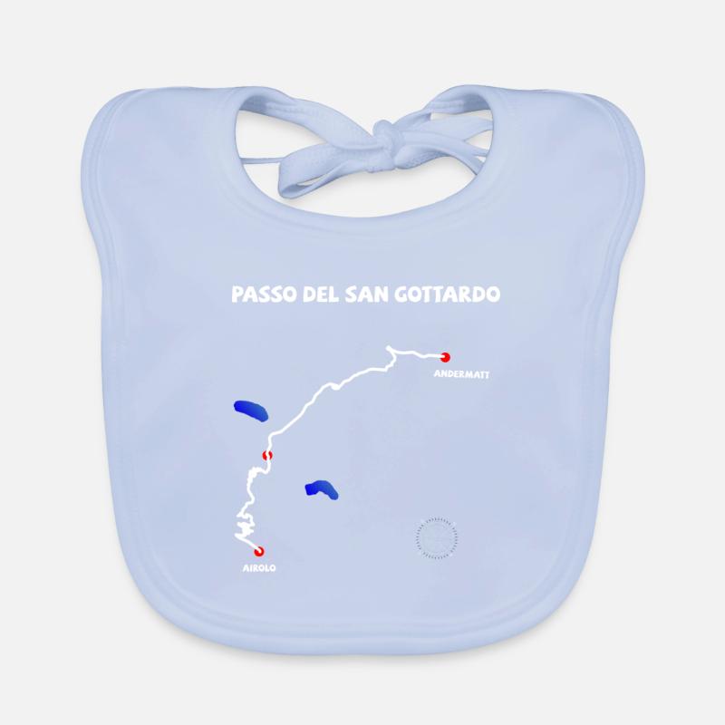 Gotthardpass Passo del San Gottardo Serpentine Baby Bio-Lätzchen