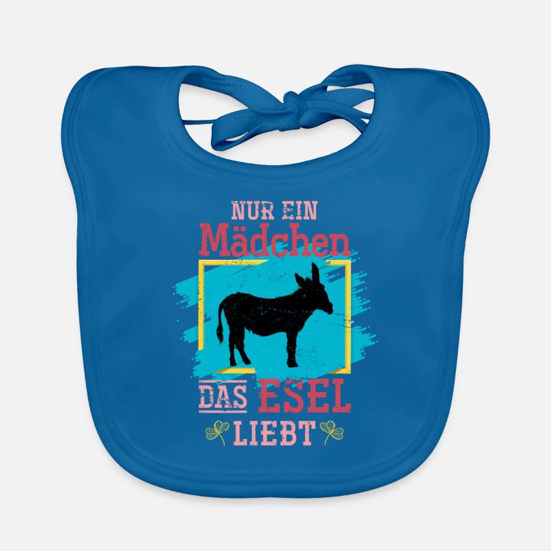 Esel Mädchen Baby Bio-Lätzchen