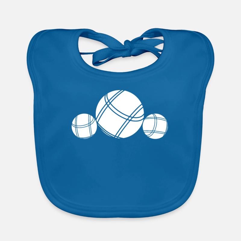 Boule Petanque Boccia Boules - Bavoir bio Bébé - bleu paon