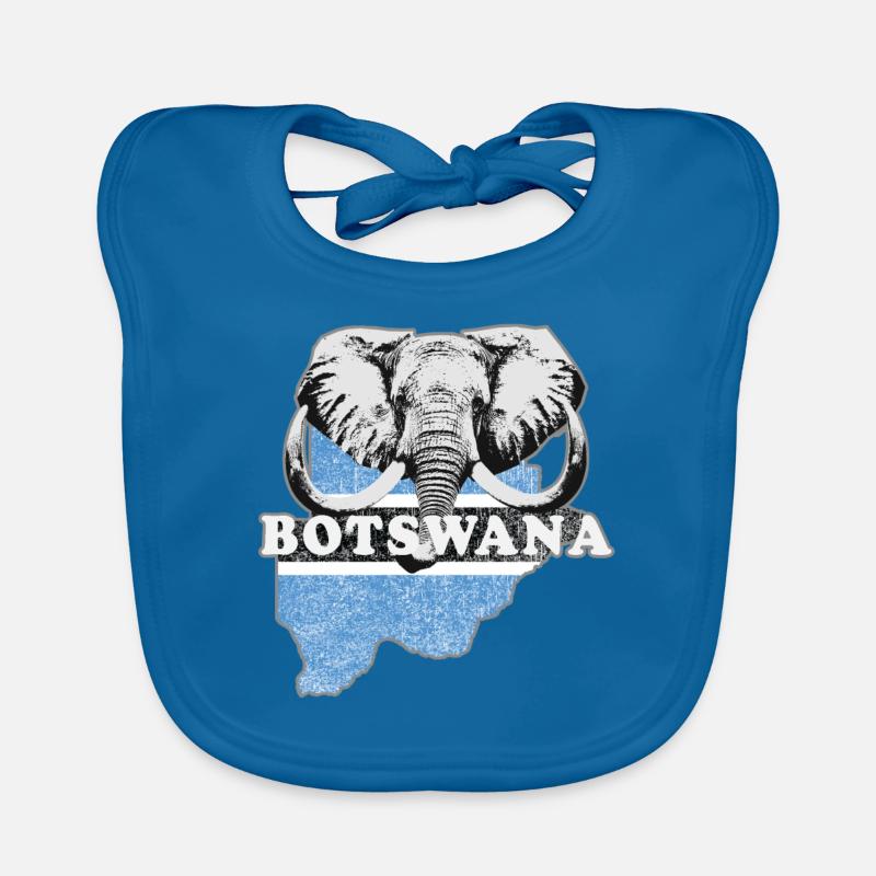 Drapeau du Botswana Afrique Drapeau Bavoir bio Bébé