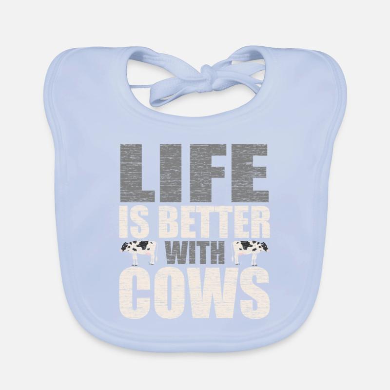Idée cadeau vache amant vache fermier Bavoir bio Bébé