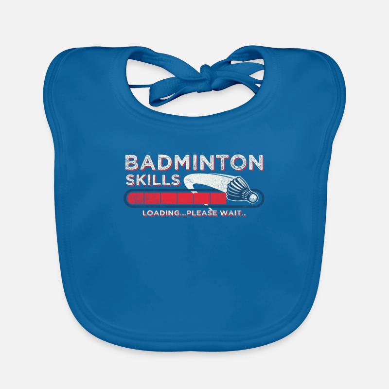 badminton - Bavoir bio Bébé - bleu paon