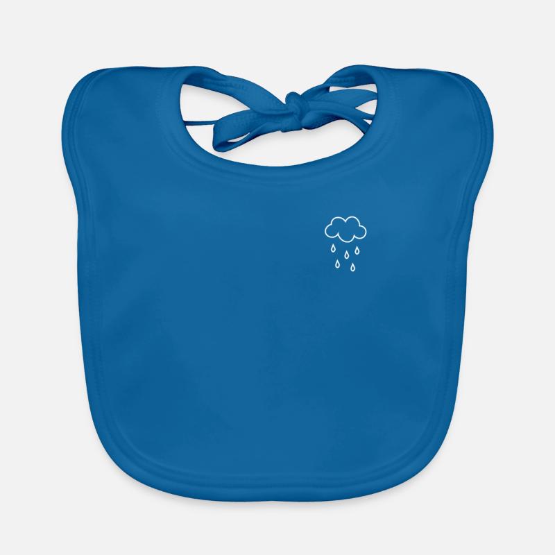 Rain cloud Raindrops Rain Optimist Pessimist Organic Baby Bibs