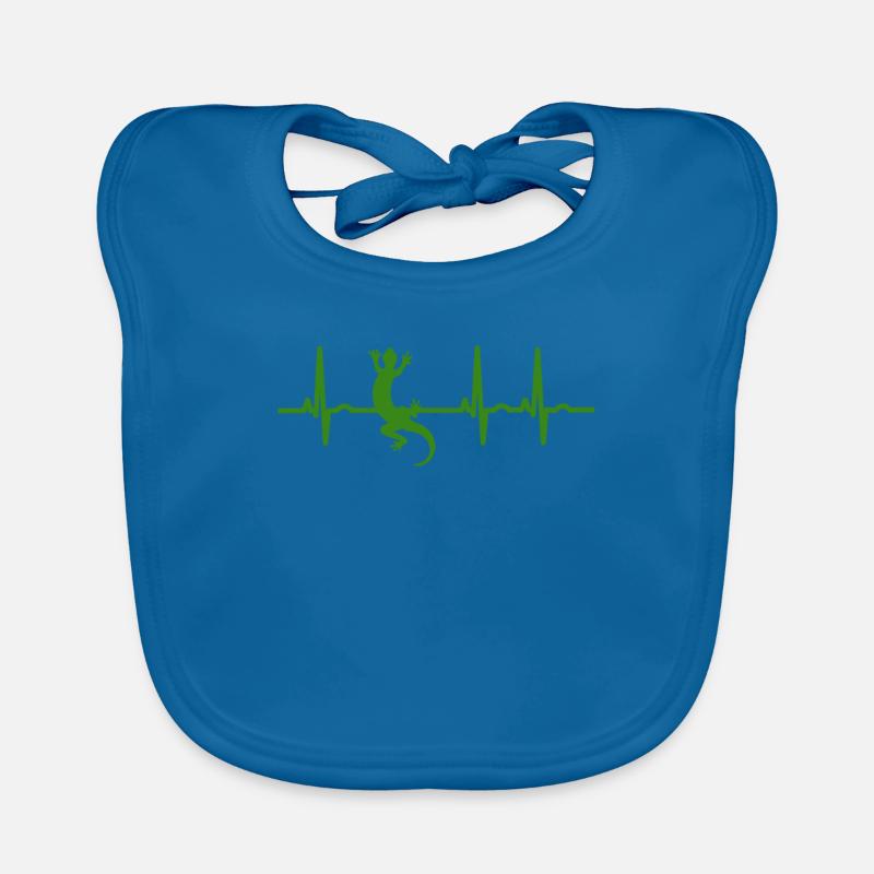Lizard reptile heartbeat Organic Baby Bibs
