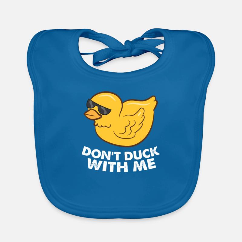 Rubber Duck Don't Duck With Me Cute Duck Organic Baby Bibs