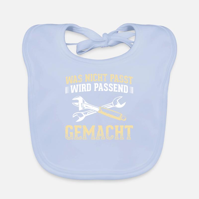 Wird Passend Gemacht Handwerker Heimwerker Baby Bio-Lätzchen