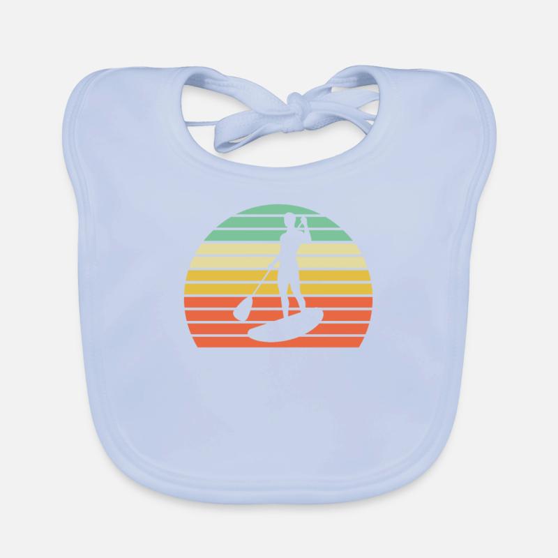 Paddleboard SUP Style rétro Sunset Bavoir bio Bébé