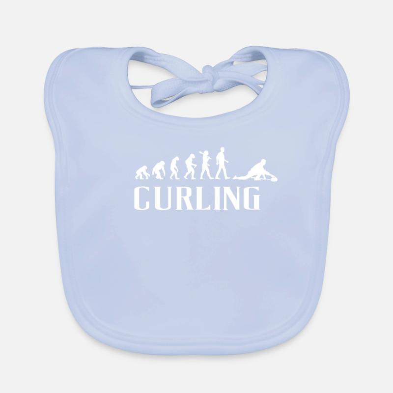 Curling Evolution Present Idea Organic Baby Bibs