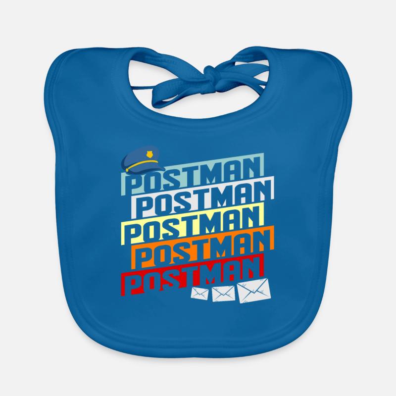 Post Postman Post disant lettre Postman Gift Bavoir bio Bébé