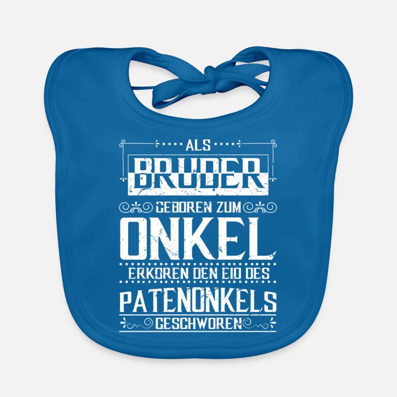 Bruder Paten-Onkel Paten-Kind Pate Taufpate Baby Bio-Lätzchen