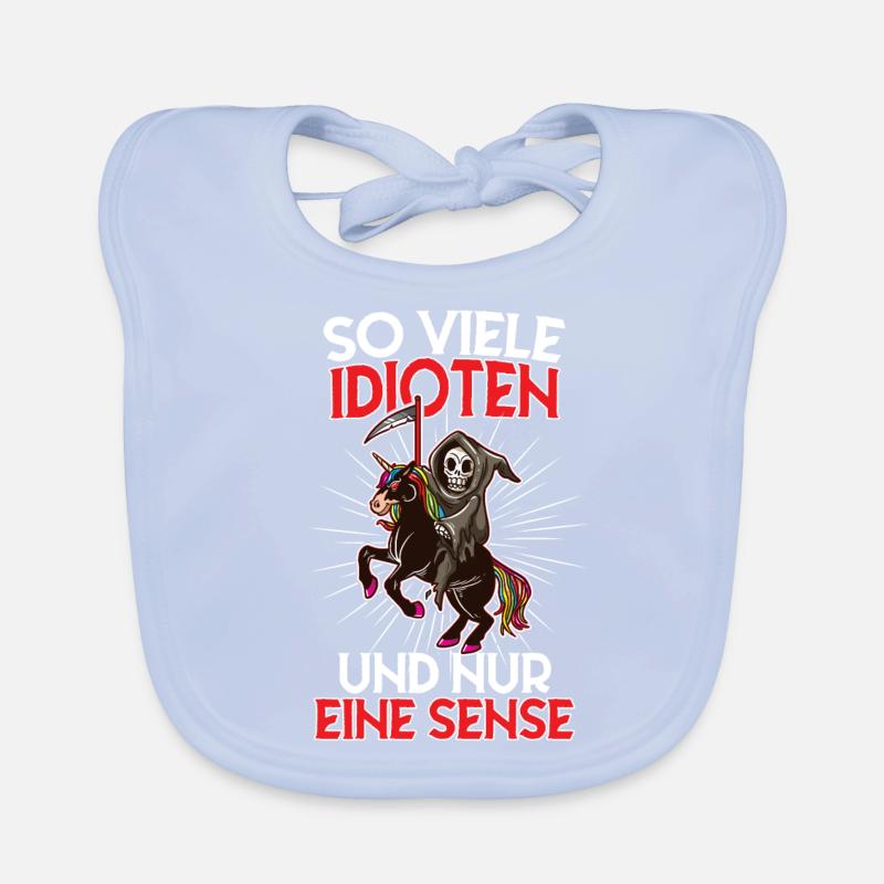So Viele Idioten Und Nur Eine Sense Sarkasmus Baby Bio-Lätzchen