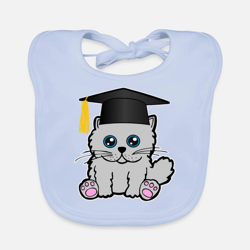 Bachelor Master Studium Abschluss Katze Mieze Baby Bio-Lätzchen