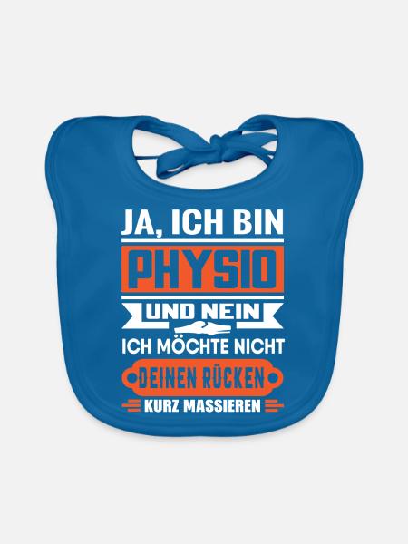 Physiotherapeut Physio Geschenk Physiotherapie - Baby Bio-Lätzchen - Pfauenblau