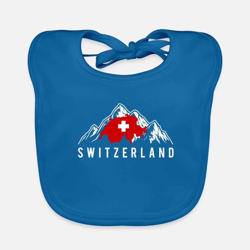 Schweiz Alpen Berge Eidgenossen Baby Bio-Lätzchen