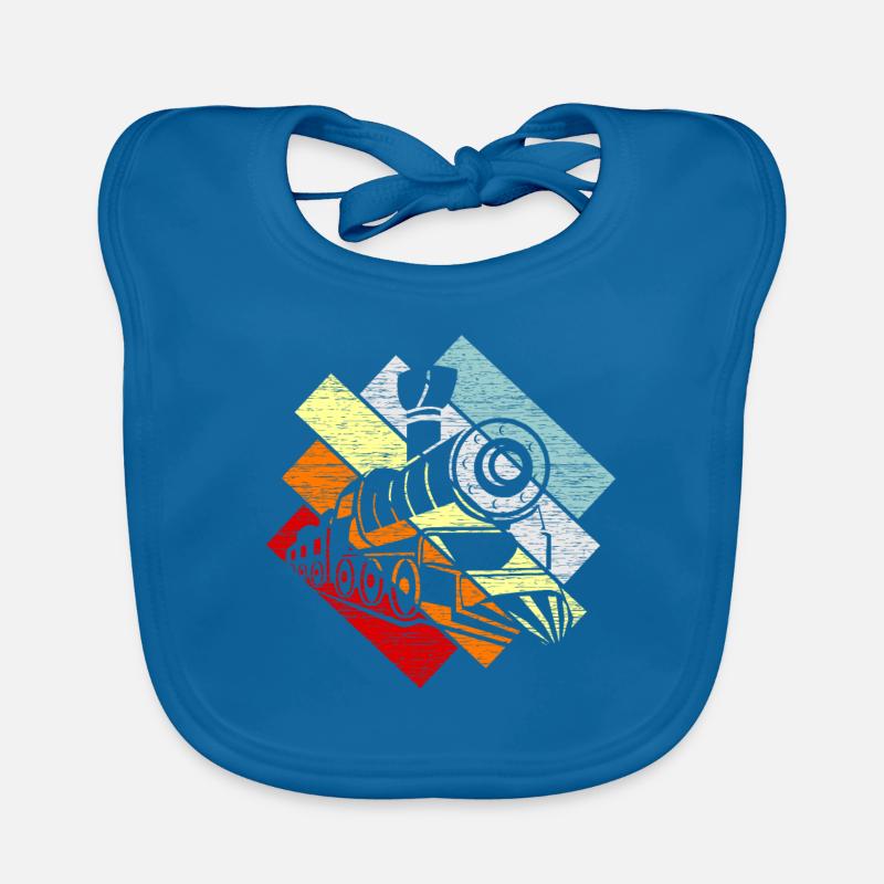 Train trains model railway railway gift Organic Baby Bibs