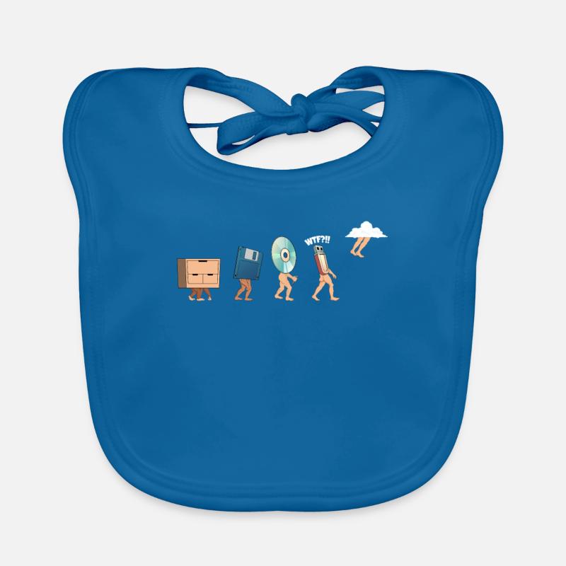 Cloud Computing Evolution - Gift Idea for Nerd Organic Baby Bibs
