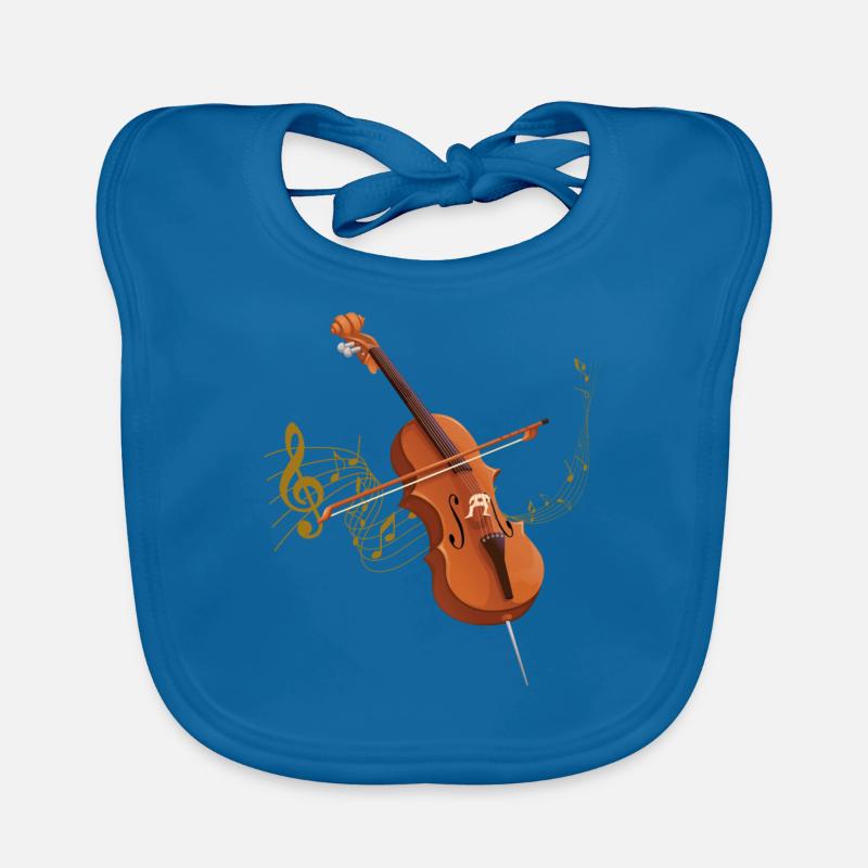 Cello - Baby Bio-Lätzchen - Pfauenblau