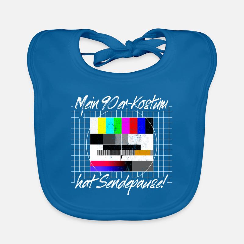 90s Costume Broadcast Break Test Image 90s Party Organic Baby Bibs