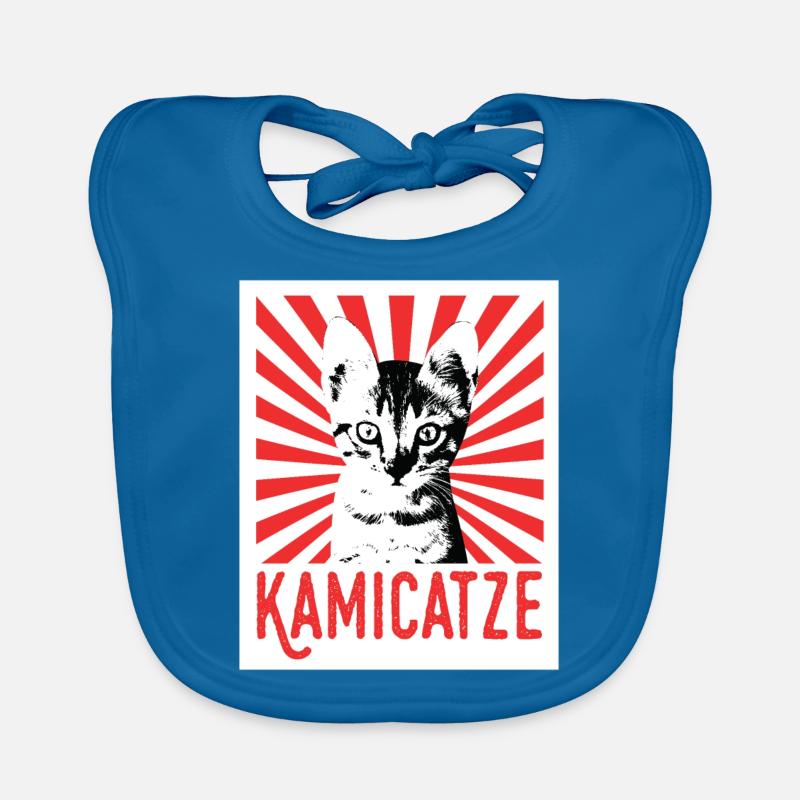 Kamicatze süße Katze cat grumpy cat katzen Katzen - Baby Bio-Lätzchen - Pfauenblau