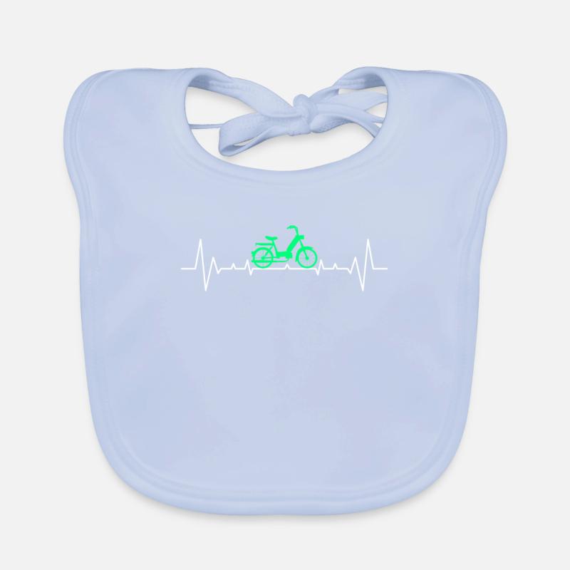Mofafahrer EKG avec mofa cadeau de Töffli Bavoir bio Bébé