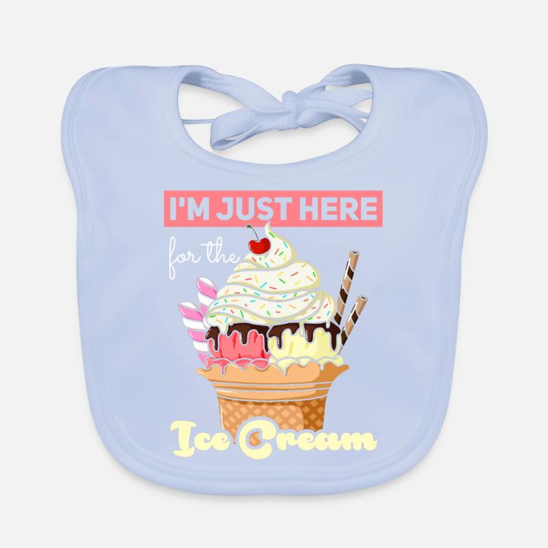 Eiscreme Eis Speiseeis Eisbecher Eistüte Baby Bio-Lätzchen