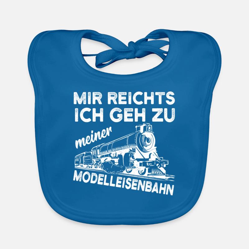 Modelleisenbahn Eisenbahn Modellbau Spruch Baby Bio-Lätzchen