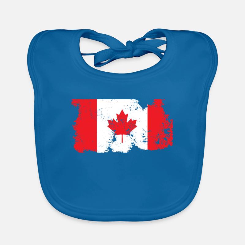 Drapeau de feuille d'érable Canada Canada Bavoir bio Bébé