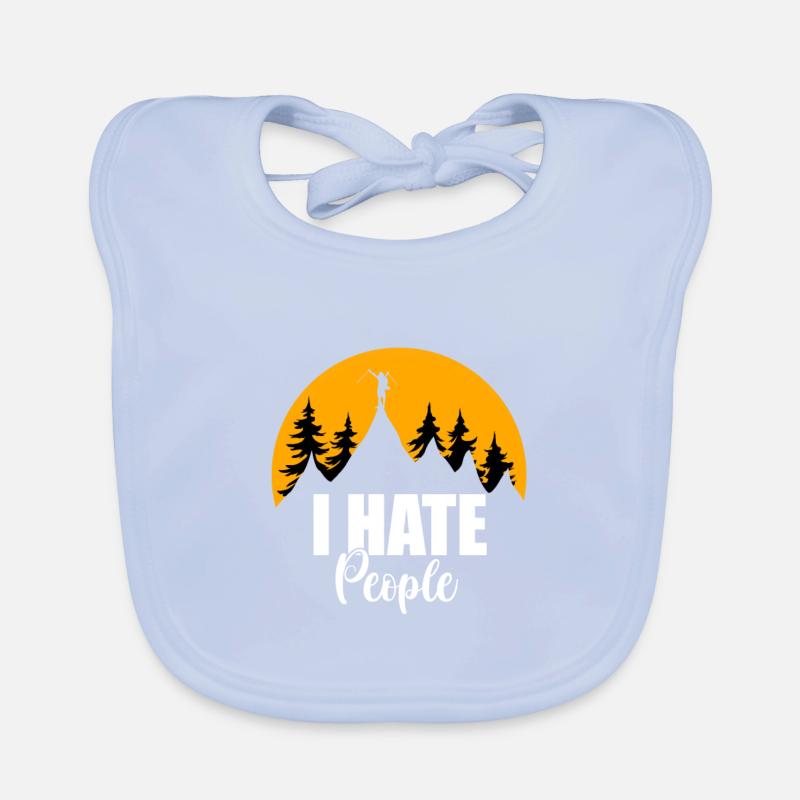 I hate People Tshirt Ich hasse Menschen Baby Bio-Lätzchen