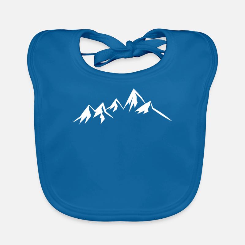 Mountains hiking mountaineering mountain range Organic Baby Bibs