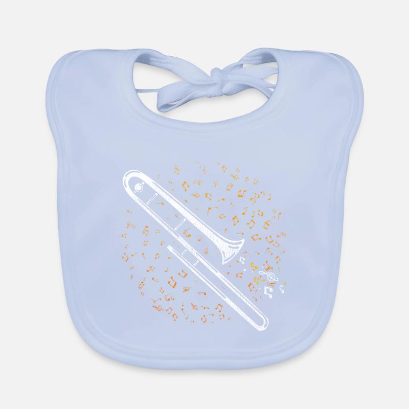 Trombone trombone player Organic Baby Bibs