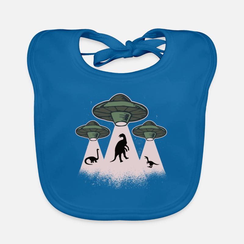 T-Rex Dino Ufo Alien Space Geschenk Baby Bio-Lätzchen