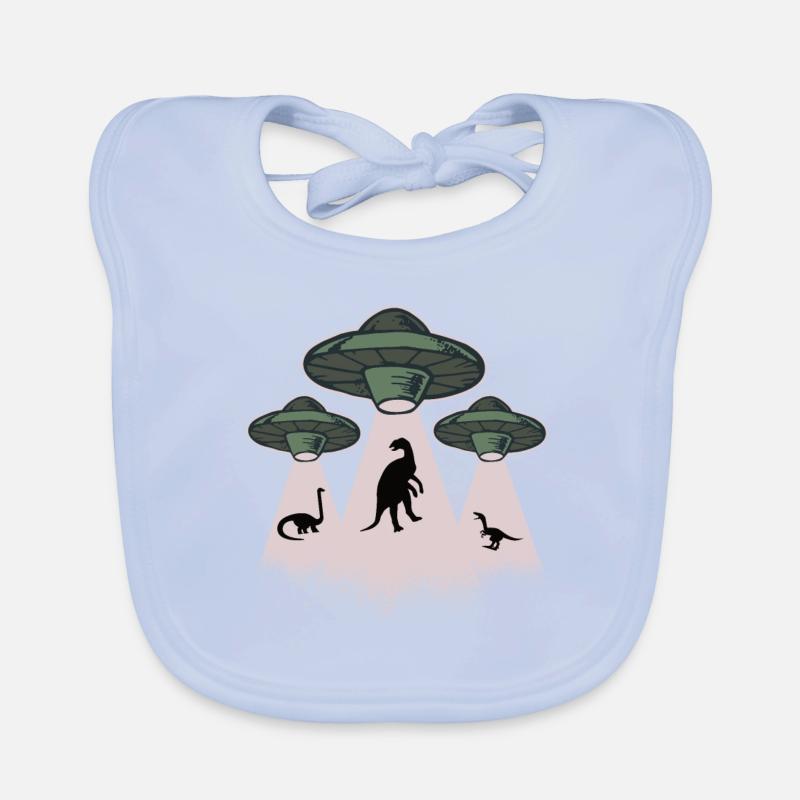 T-Rex Dino Ufo Alien Space Geschenk Baby Bio-Lätzchen