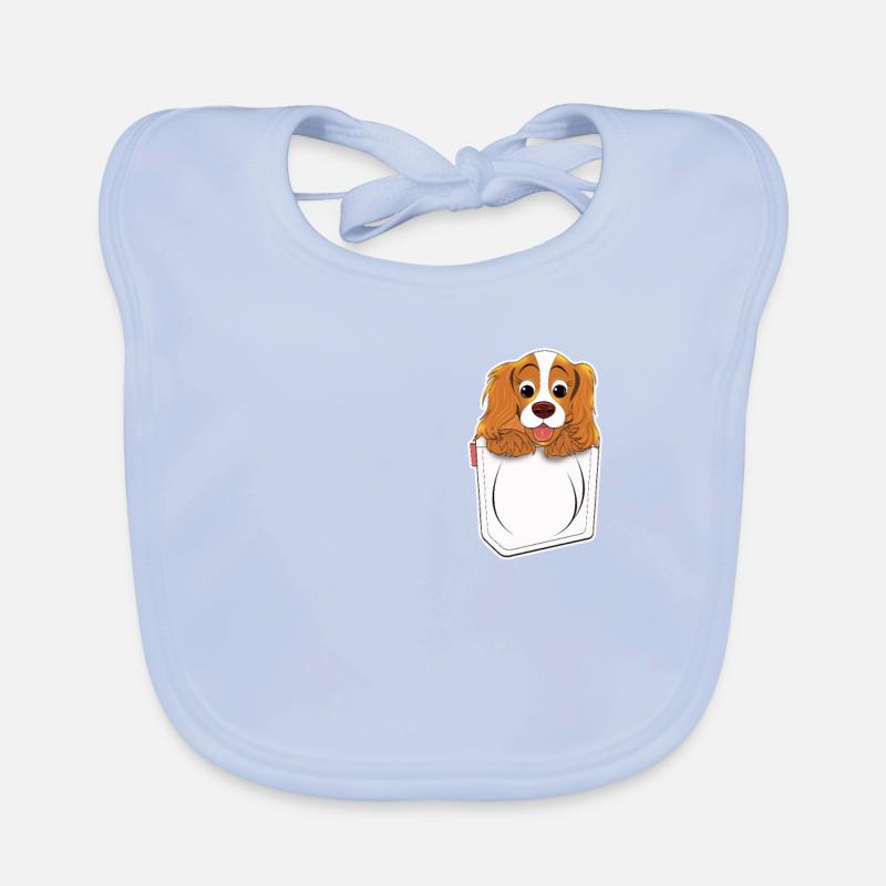 Cavalier King Charles Spaniel Chien de poche Bavoir bio Bébé
