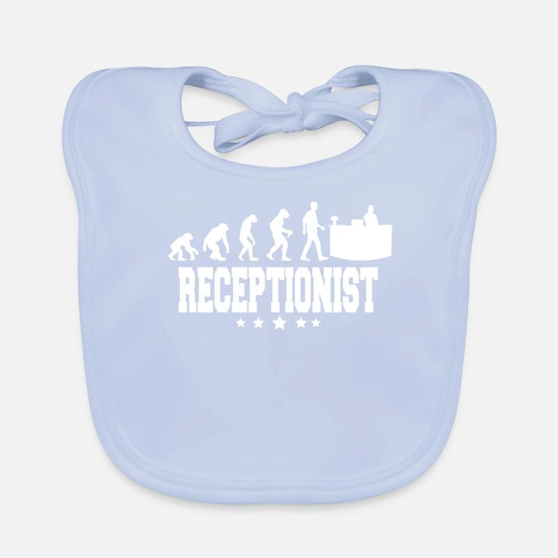 evolution of receptionist Organic Baby Bibs