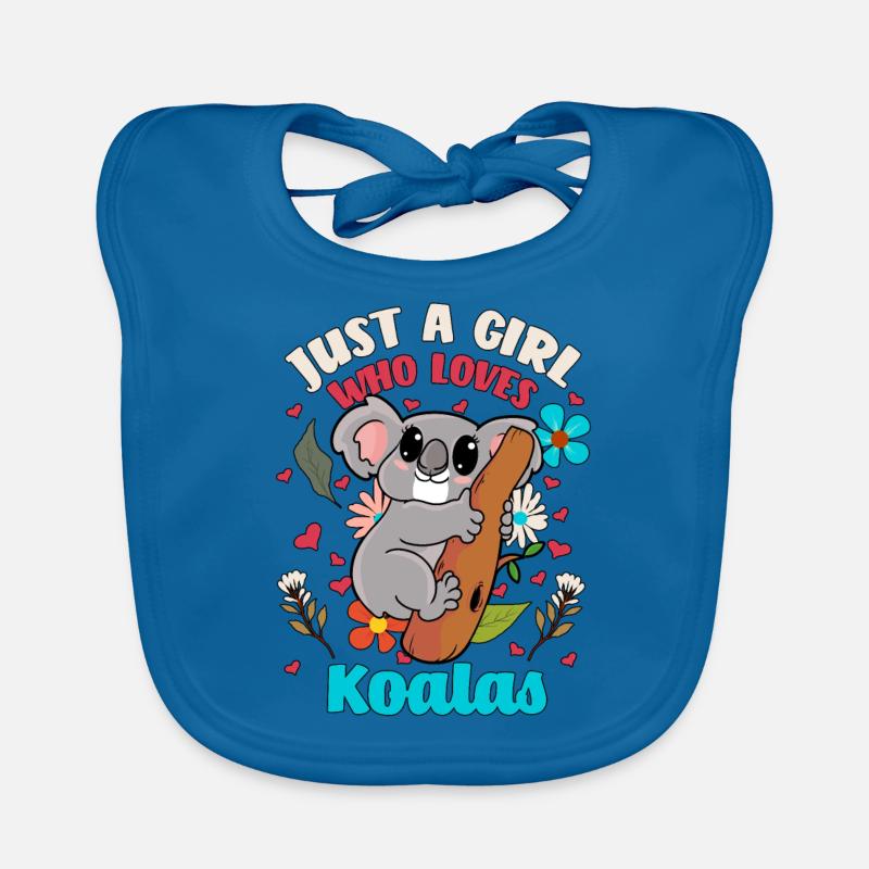 Koala Mädchen Frau Eukalyptus Geschenk Beuteltier Baby Bio-Lätzchen